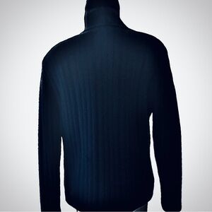 PRADA Classic Navy Blue Ribbed Turtleneck ski Sweater sz46 $379